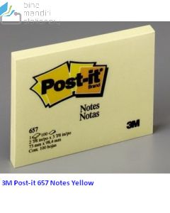 Contoh Alat Perlengkapan Kantor merk 3M Post-it , Gambar Produk 3M Post-it 657 Sticky Note Canary Yellow 76x102mm harga 19800 di Toko Peralatan Sekolah Murah