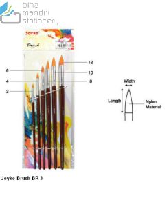 Foto Joyko Brush BR-3 Kuas Lukis Cat Air Cat Minyak Akrilik Set merek Joyko