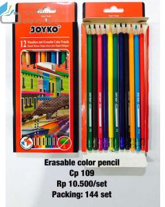 Pensil Warna Unik Bisa Di Hapus Joyko Color Pencil CP-109 (12 Color) Erasable