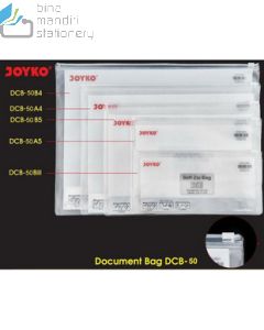 Contoh Kantong Poket Resleting Dokument Joyko Document Bag DCB-50 A4 merek Joyko