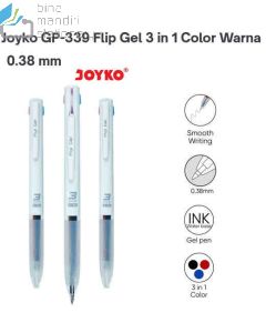 Contoh Pulpen gel Joyko Gel Pen GP-339 Flip Gel merek Joyko