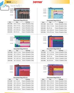 Jual Kantong Poket Resleting Dokument Joyko Document Bag DCB-33 A4 (jaring) termurah harga grosir Jakarta